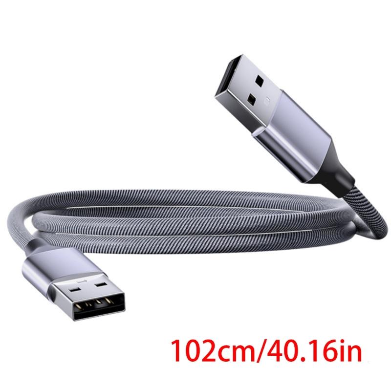 USB 2.0 Extension Cable Weaving Data Sync Wire Line Male/Female to Male Connectors Cord for Game Controller Mouse