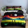 Mountain Sunset Art Decor Set Soft Comfortable Duvet Cover Bedding Set Included 1*Duvet Cover & 2*Pillowcases, Gift