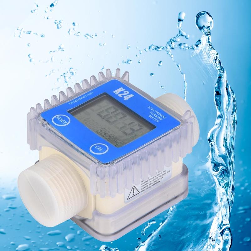 K24  Digital LCD  for Turbine Fuel Flow Tester Flow Meter  for Chemicals Water Sea Liquid Flow Meter Measuring Tools
