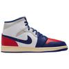 Air Jordan 1 Mid Rare Air Unisex Sneakers White Deep-Royal-Blue University-Red DQ8426-102