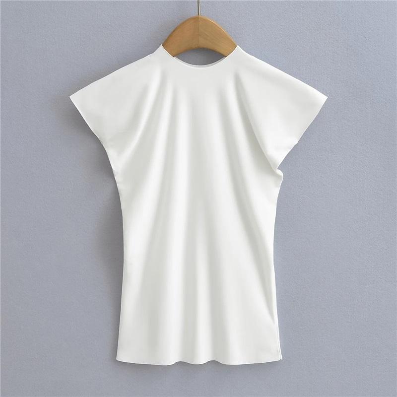 

Женская весенне-летняя повседневная свободная хлопковая полосатая футболка-топ с боковыми разрезами, длинный рукав, универсальная и дышащая блузка для повседневной носки S белый