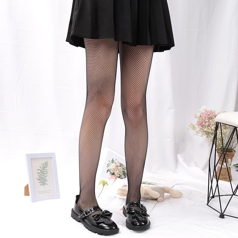 Women Black Long Sexy Hollow Out Fishnet Body JK Stockings Pantyhose High Waist Stocking Tights Panty Lolita Fishnet Lingerie