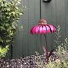 Bird Feeder, Painted Iron Bird Feeder with Petal-Top Grain Storage, Iron Art Design Bird Feeder for Hummingbirds And Finches Outdoor Garden Decoration