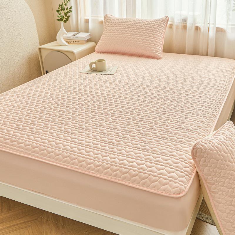 Soybean Cotton Waterproof Bed Sheet - Love Style, Mattress Protector Compatible with Simmons.
