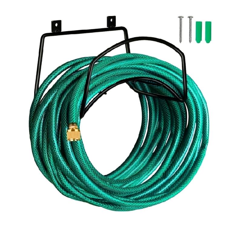 Garden Utility Hose Hanger for Wall, Wire Storage Rack Stand With Tool Tray to Lift Coiled Hoses, Cords, or Rope From Floors