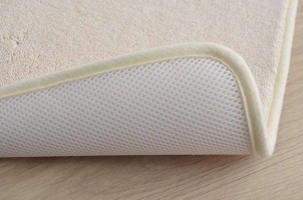 IKEHIKO Corporation Bath Mat, Quick-Drying, Absorbent, Towel-Like, Keeps Your Feet Cool, Approx. 50 X 75 Cm, Ivory #3488129