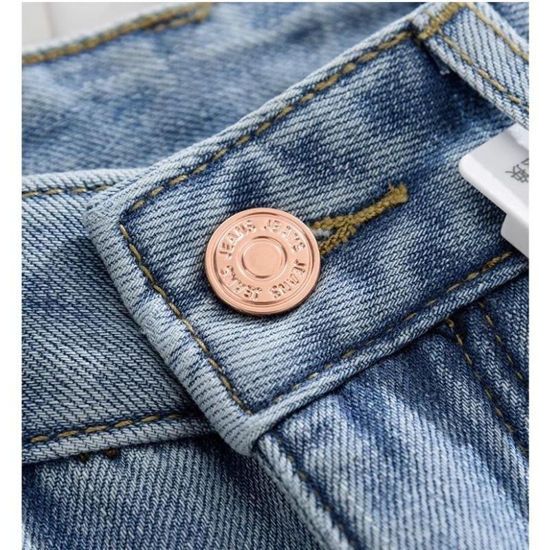 Versatile Washed Wide Leg Ripped Jeans for Women Autumn Plus Size Loose Jeans