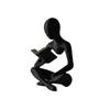 Abstract Reader Sculpture Ornament Mini Reading Figure Ornament  Living Room
