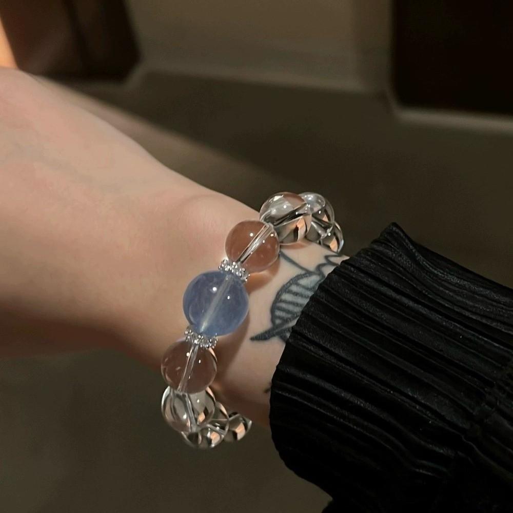 Elastisches Kristallperlen Armband Hand Schmuck Vintage Perlenarmband Klares Kristallarmband Freunde