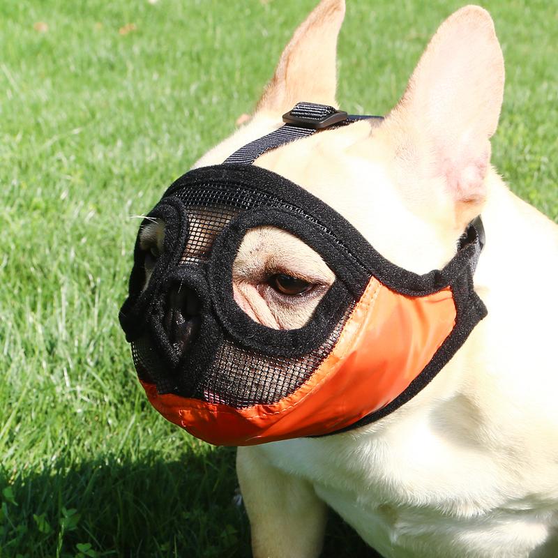 Outdoor Prevent Stealing Biting Dog Muzzle for Dogs Mesh Breathable French Bulldog Pug Face Mask Mascotas Accessories Products