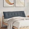 Back Cushion Dark Grey 160 X 50 Cm Cord Fabric