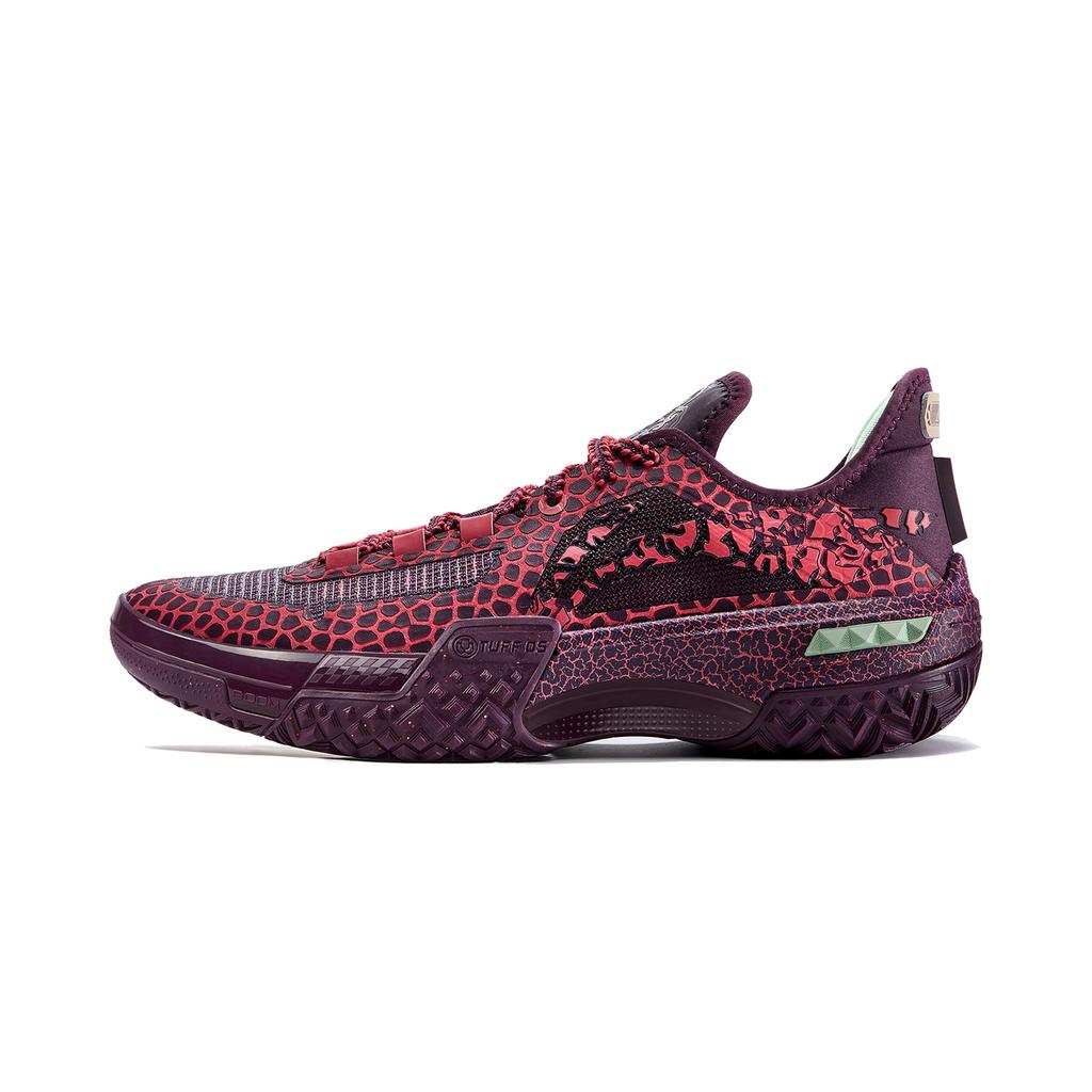 Li Ning Jiao Ao Sunset Purple Green Basketball Shoes Men Sneakers Red ABFU035-5