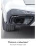 Mercedes-Benz W206 C-Class Exhaust Frame: Stainless Steel Silver, Four-Outlet Tail Pipe Set (2022 Model)