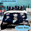 Benutzerdefinierter Name 3-teiliges K-Pop Stray Style Kollektion Bettwäsche-Set Inklusive 1 Stück Bettbezug Und 2 Stück Kissenbezüge für Schlafzimmer, Wohnheim Geschenk Heimdekoration