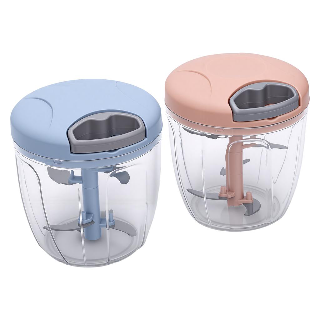 Hand Pull Manual Food Chopper Garlic Mincer Vegetable Cutter with Multi Layer Blades Rapid Mincing for Meat Garlic Baby