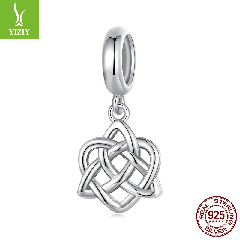 Celtic Knot Pendant Diy Necklace Bracelet Beaded Accessories 925 Silver Beads