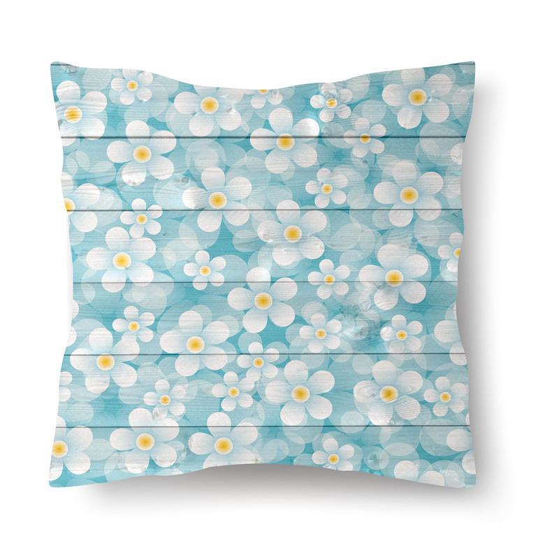 Nordischer Blumendruck Kissenbezug 45x45CM Sofa Büro Sitz Auto Kissenbezug Kreatives Ornament Schlafzimmer Zimmer Heimdekoration