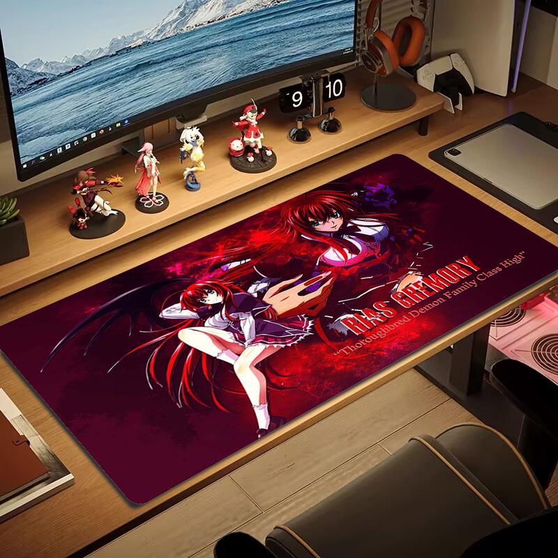 Rias Gremory Color Mouse Pad Large Gaming Table Cushion Non-slip Laptop Tablet Big Mousepad XXL Mat Mini PC Playmat With Lock edge