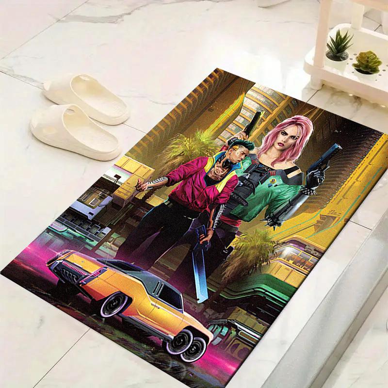 Cyberpunk Carpet Rug for Living Room Bedroom Home Sofa Decoration,Kids play Non-slip Floor Mat