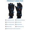 DC Rechargeable Winter Warm Electric Heated Gloves 3 Heat Levels Heated Gloves Heating Thermal Gloves Touch Screen for Women Men