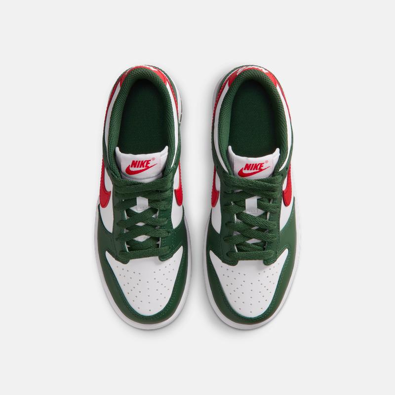 Nike Dunk Low GS Fir/White/University Red Kids Sneakers Green IO7453-323