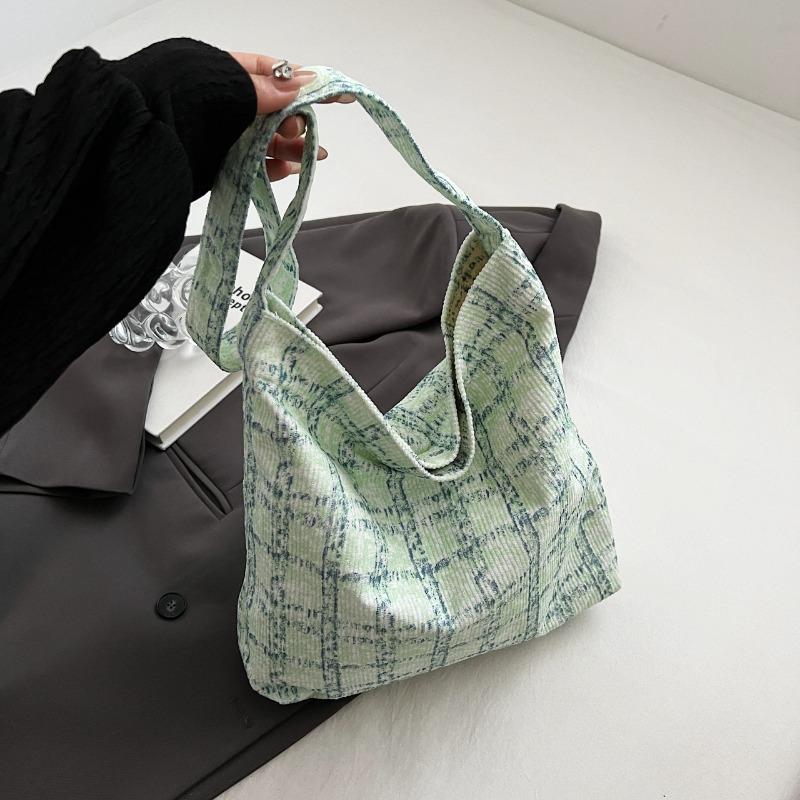 Сумка весенняя женская универсальная новая школьная клетчатая сумка универсальная сумка через плечо женская сумка зелёный