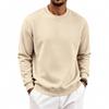 Herren S Locker Fleecegefüttert Einfarbig Rundhals Pullover Sweatshirt