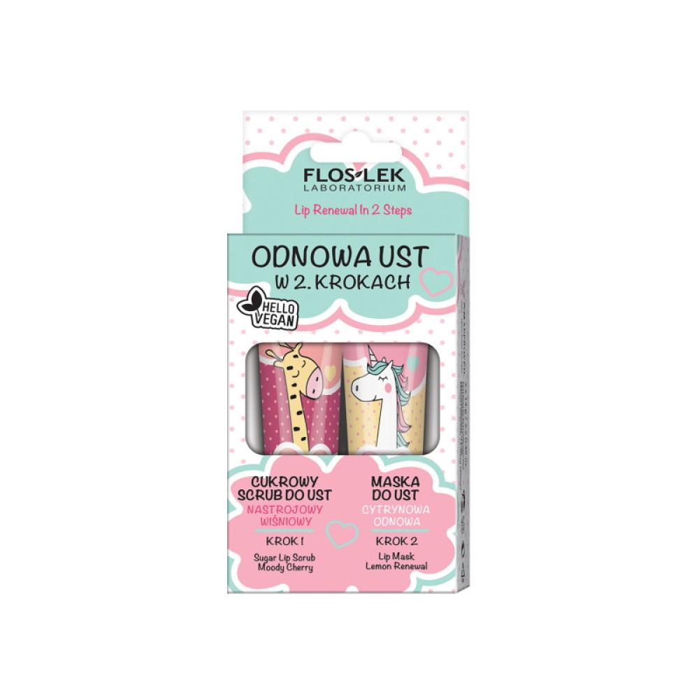 Flos-Lek Vege Nutrient Lip Duo: Complete 2-Step Lip Renewal, 2 X 14g
