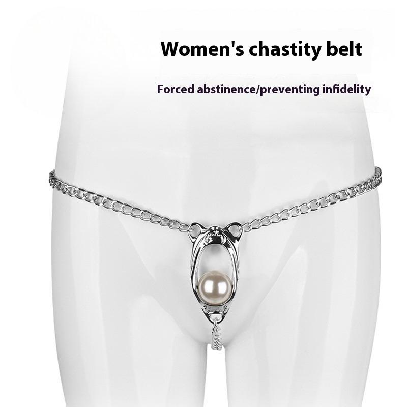 Metal Sex Slave Sexy Underwear Female Heart-shaped Female T Chastity Belt Abstinence Anti-cheating Genital Chastity Lock