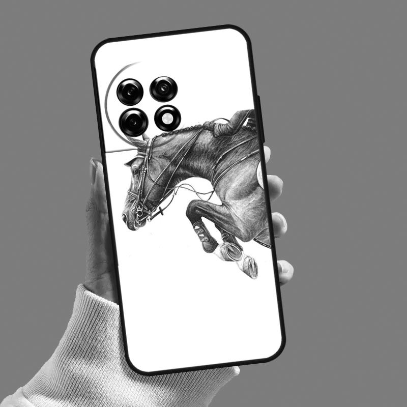 Horse Sketch Case For OnePlus Nord 5 CE 3 4 Lite N20 N30 OnePlus 15 13 12 11 8 9 10 Pro 10T 13T 13R Cover