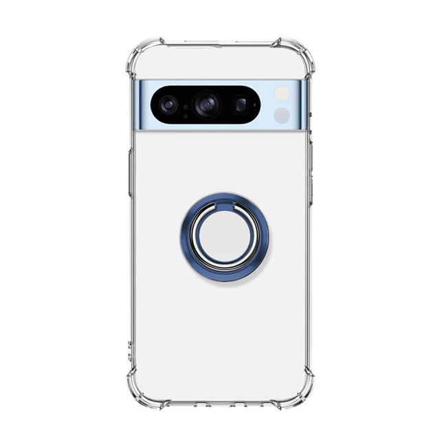 Ringständer durchsichtige Hülle für Google Pixel 8 Pro Halter Halterung stoßfeste transparente Hüllen für Google Pixel 7 7A 6A weiche TPU-Silikon-Telefonrückseite