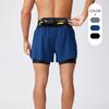 Men's Double-Layer Outdoor Multi-Pocket Fitness Shorts