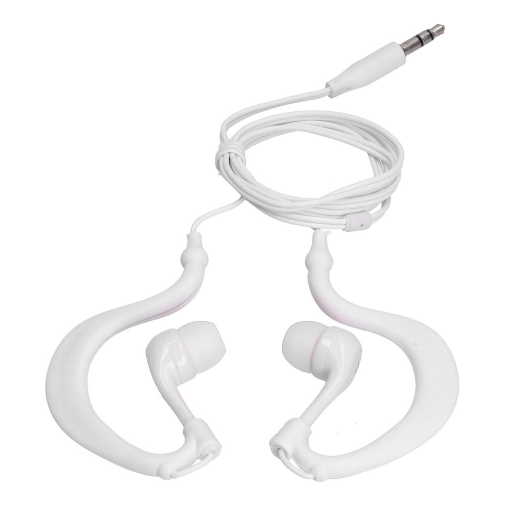 Swimming Headphones 3.5mm Plug Waterproof Conduction Headphones with Replace Earplugs for Swimming Running Surfing