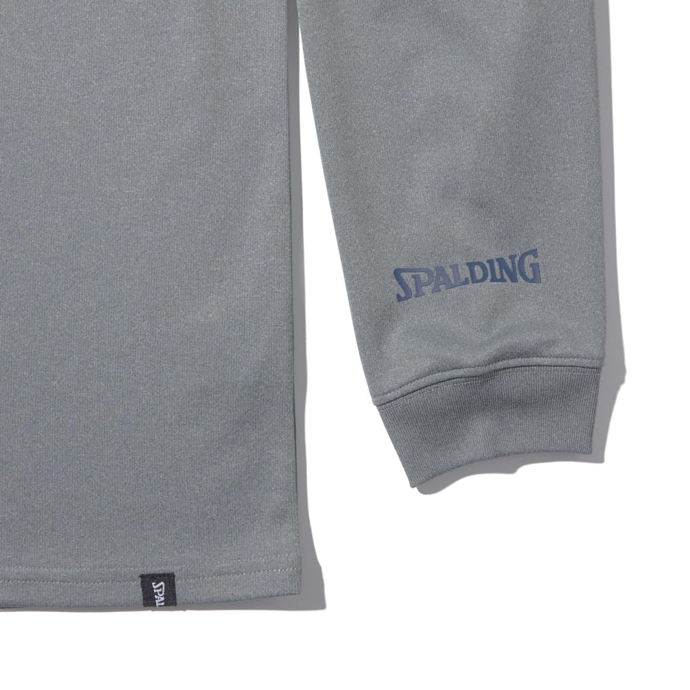 SPALDING Michigan Go Blue Basketball Long Sleeve T-Shirt, Heather Gray, XXL (SMT24128M)