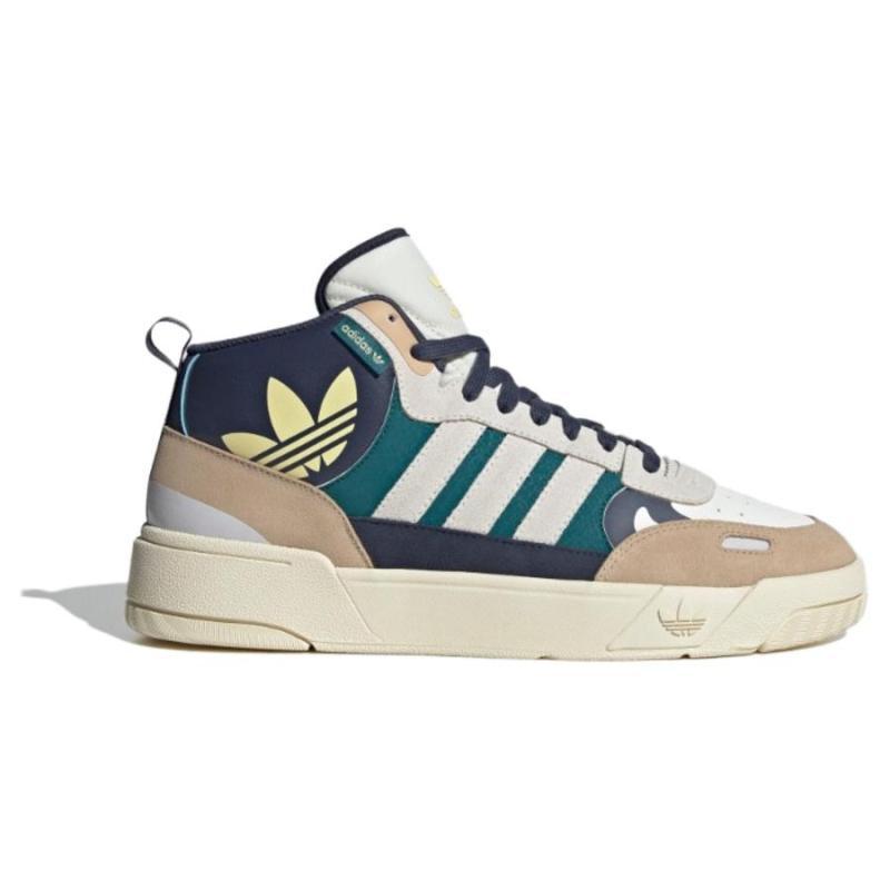 Adidas Originals Post Up Abrasion Resistant Mid Top Skateboard Shoes Unisex Beige Green Sneakers IG9126
