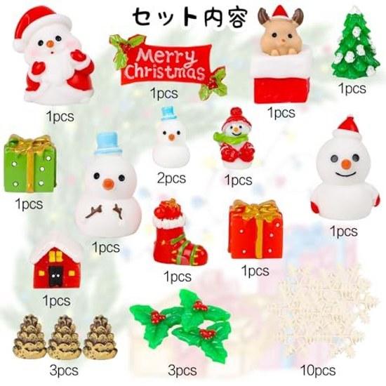 CINECE Christmas figurines objects mini decorations 28PCS resin 3D tree snowman Santa Claus DIY small items gifts cute