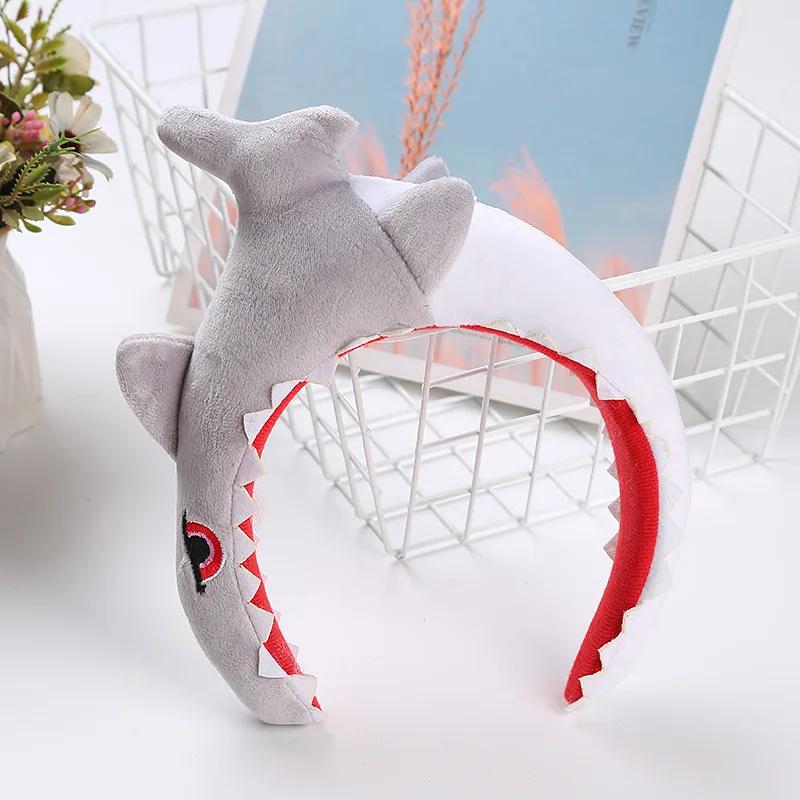 Lovely Animal Headband Unisex Accessories Party Headwear Hair Hoop Cute Wide-brimmed Crocodile Shark Dinosaur Cartoonhair Clip