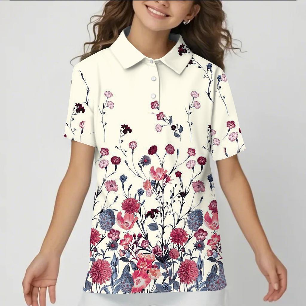 Children's Daily Casual Short-sleeved Print Tops T-shirts  Shirts