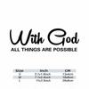 "WITH GOD ALL THINGS ARE POSSIBLE" Car Sticker, Car Styling Decal Classic Christian Automotive Racing Trucks Laptop Decoration