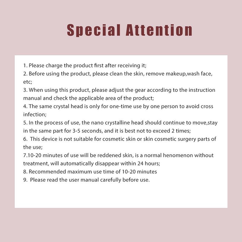 (S02) Stilou Nano Microcristale, Instrument de Îngrijire a Pielii pentru Frumusețe Facială, Instrument de Masaj Facial - Cu 2 Capete de Schimb de Unică Folosință