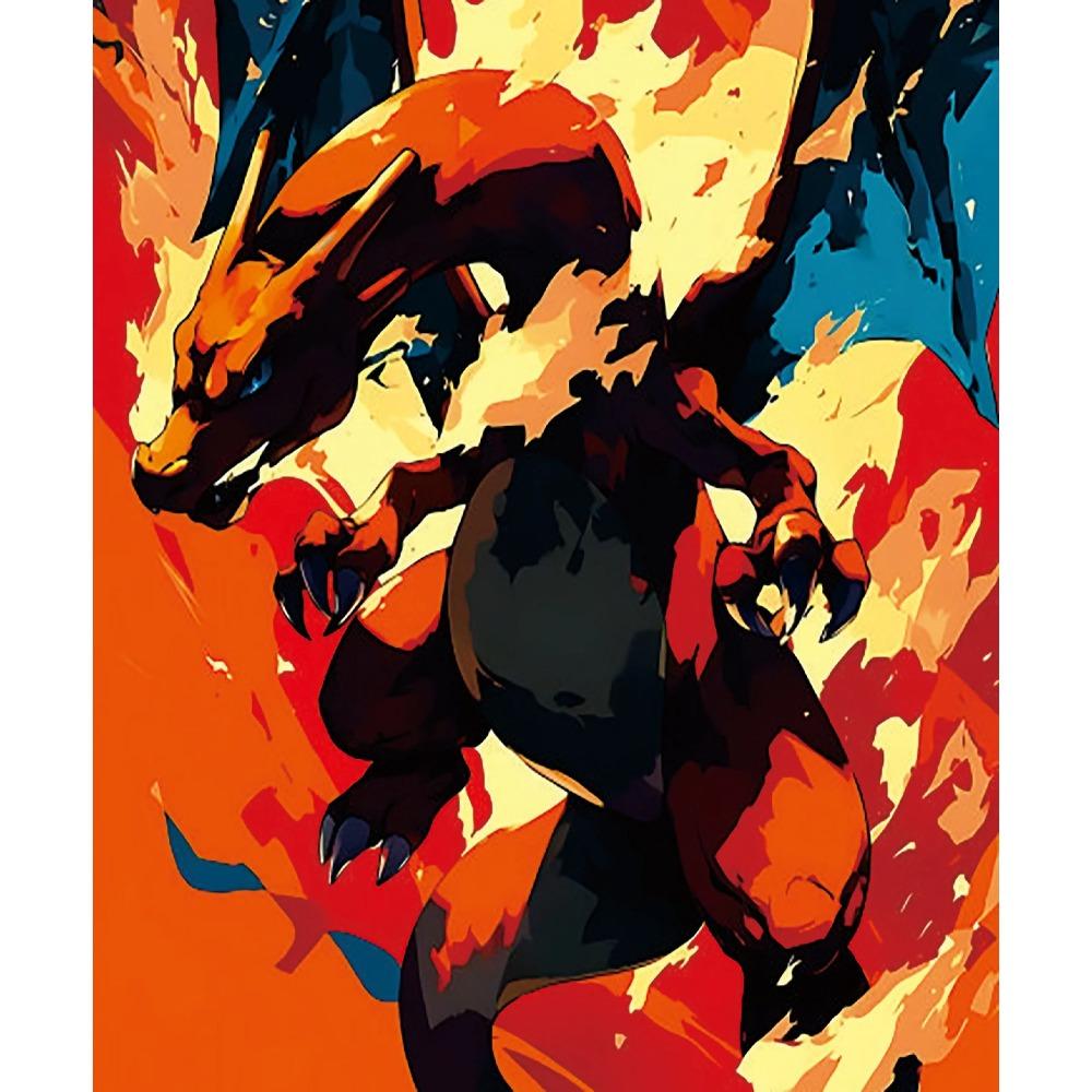 Pokemon Home Decoration Canvas Painting HD Anime Colorful Poster Figure Squirtle Gengar Pikachu Charmander Wall Art Picture Gift