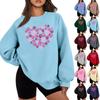 Crewneck Sweatshirt For Women Fall Graphic Sweatshirts Vacation Long Sleeve Drop Shoulder Pullover