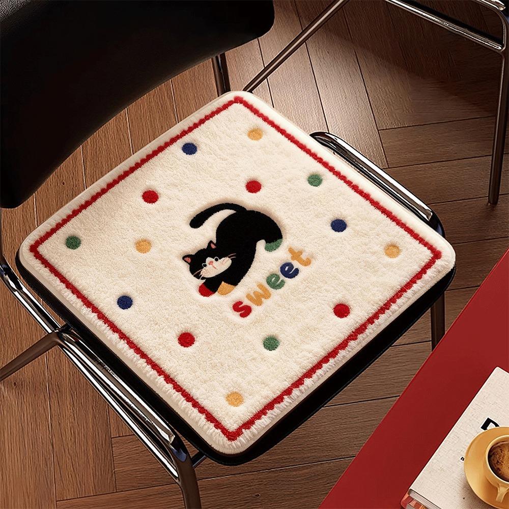 

Anti-slip Dining Chair Pad Imitation Cashmere Kitchen Chair Pad Cute Chair Cushion Office Chair 40x40cm-01