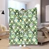 Pond Prince Flannel Throw Blanket Soft Green Frog Design All Season Cozy Comfort for Nature Themed Gift