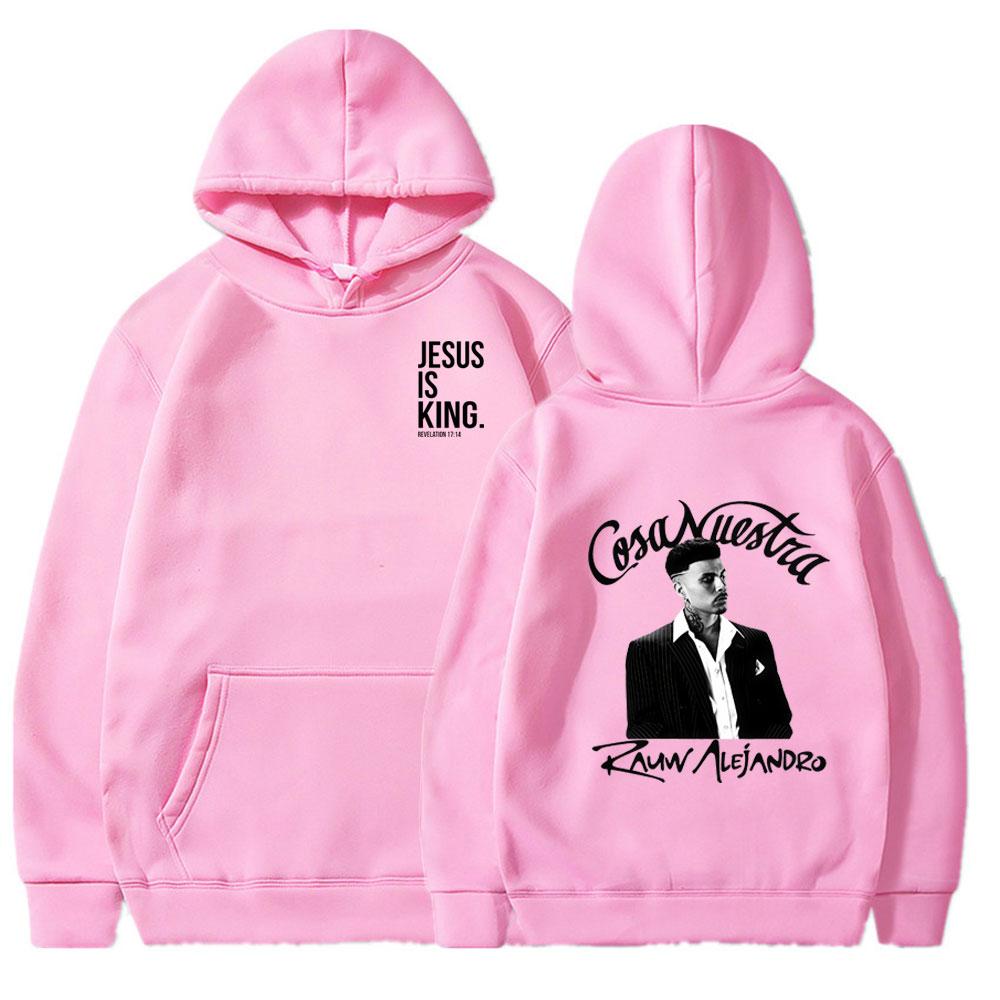 Rauw Alejandro Cosa Nuestra 2025 Wears Men Fashion Long Sleeves Casual Clothing High Quality Oversized Style Winter Streetwears