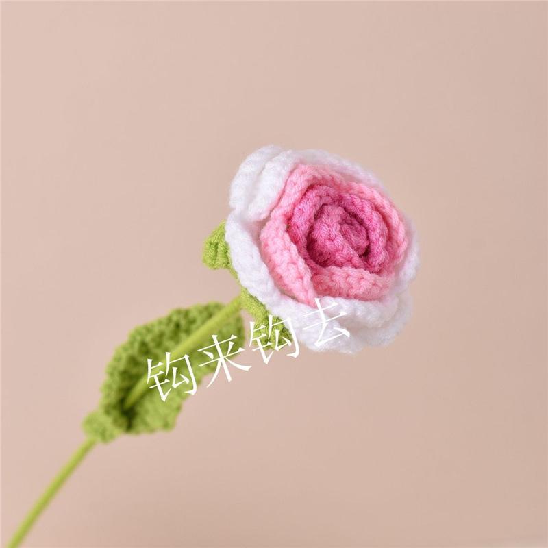 Handmade Knitted Wool Rose - Creative Valentine's Day or Birthday Gift for Girlfriend or Best Friend