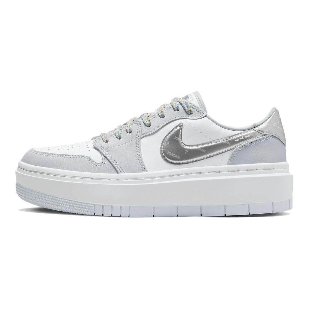 Air Jordan 1 Elevate Low SE Tear Away - Bílé Dámské Tenisky Metalicko-Stříbrné DX6069-101