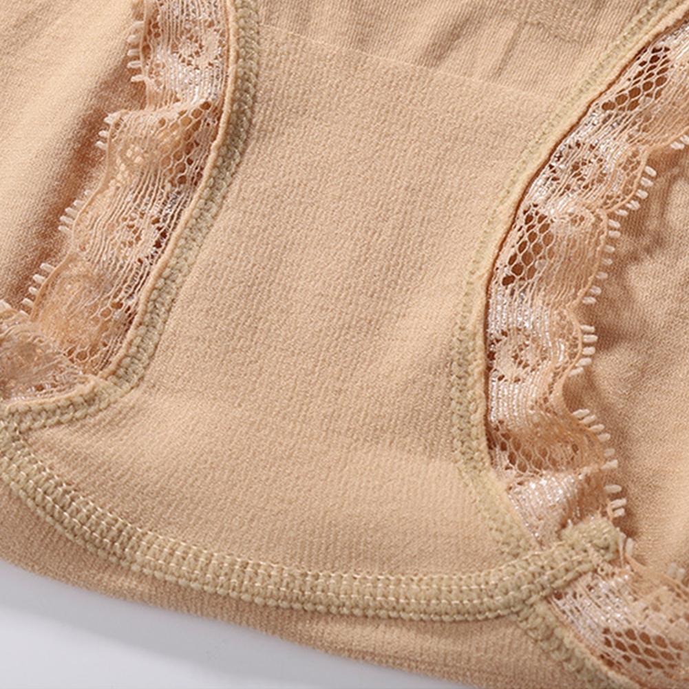 High-waisted Briefs Lace Trim Briefs Tummy Control Underwear