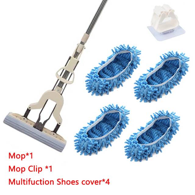 Floor Dust Cleaning Slippers Shoes Cleaning Cloth Lazy Mopping Shoes Home Floor Cleaning Microfiber Cloth Cleaning Shoes