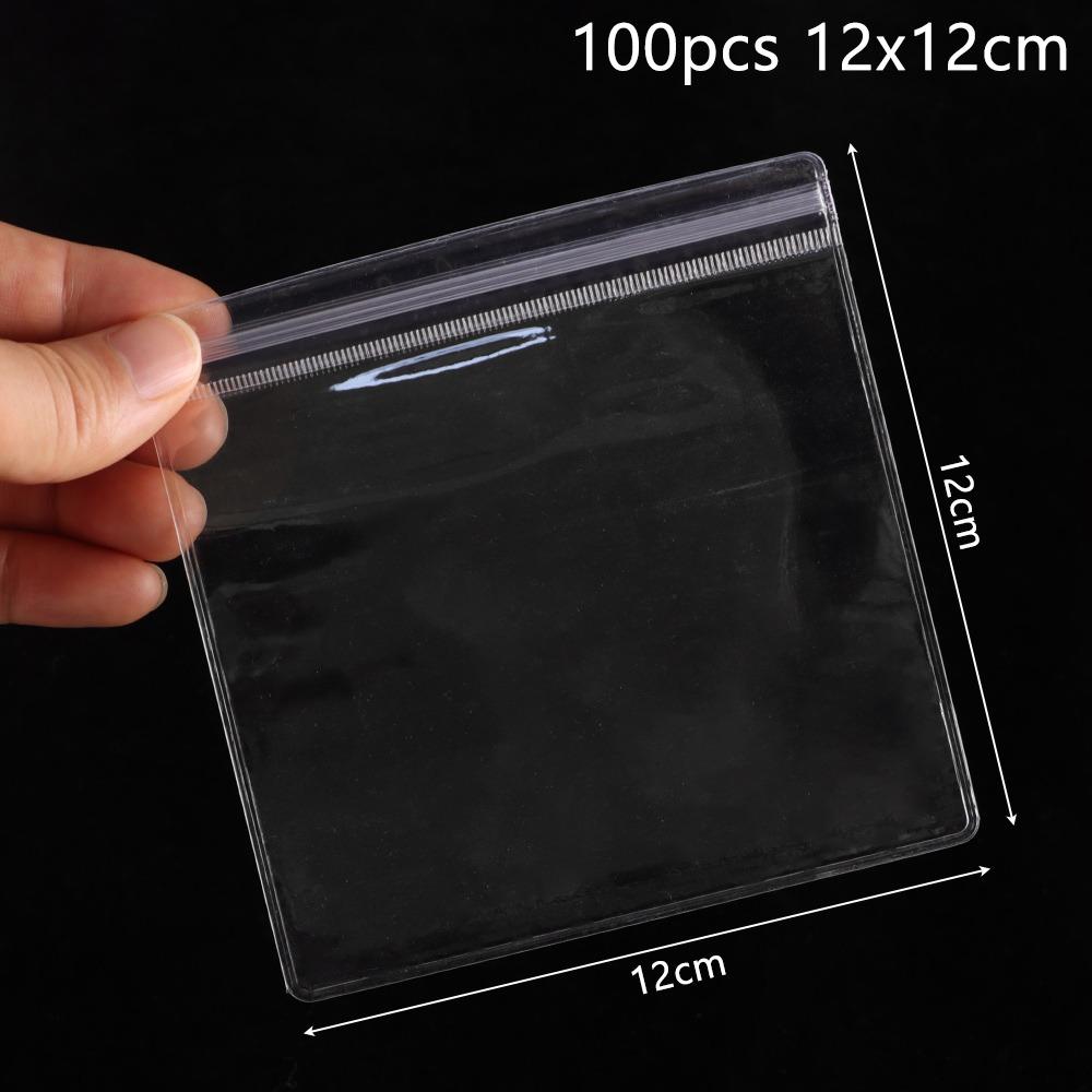 100Pcs PVC Plastic Self Sealing Bag Dustproof Jewelry Bag New Zip Lock Bags Necklace Bracelet Ring